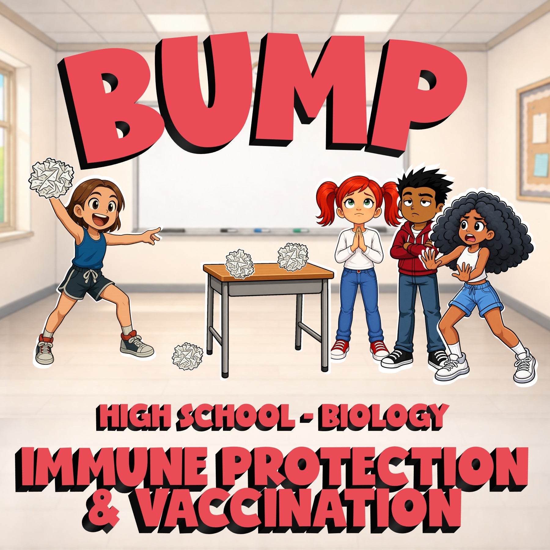 Immune Protection & Vaccination BUMP Science Game - No Prep Biology Review
