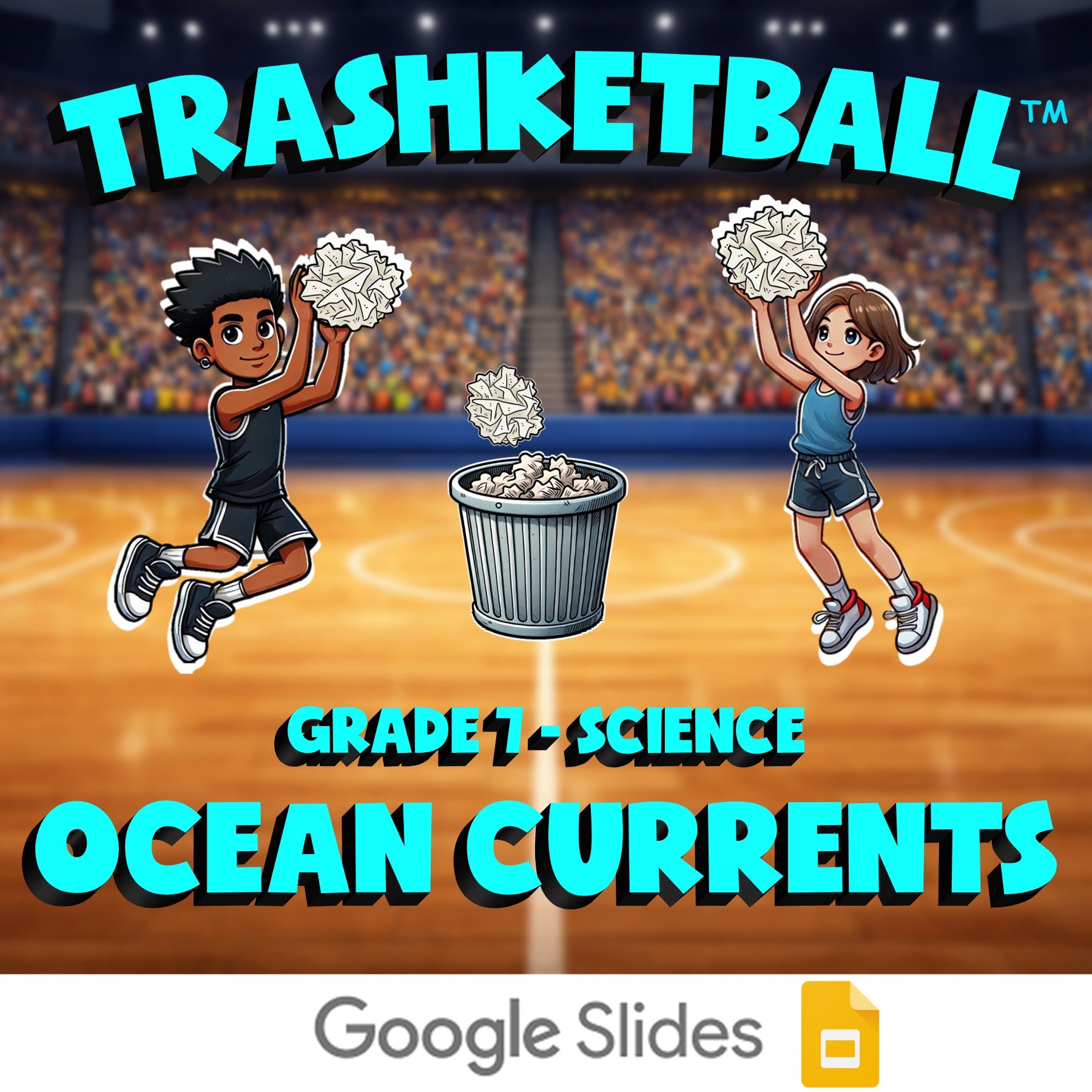 Ocean Currents TRASHKETBALL Science Game - No Prep Grade 7 Review Activity