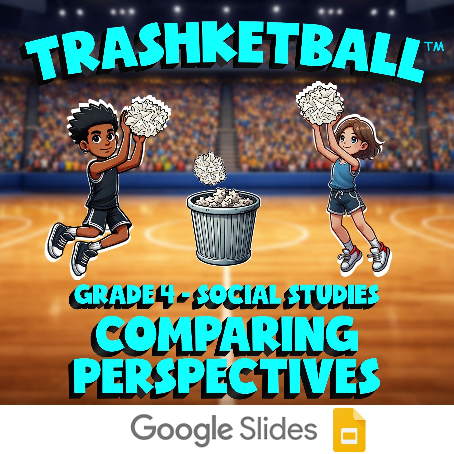 Comparing Perspectives TRASHKETBALL Socials Game - No Prep Grade 4 Review