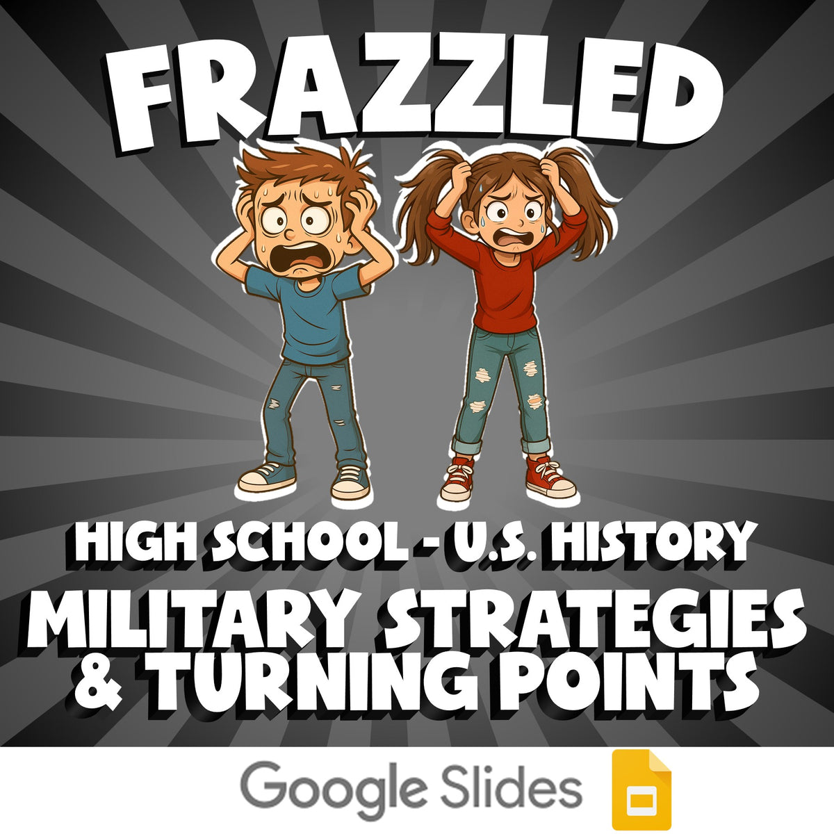 Military Strategies & Turning Points FRAZZLED U.S. History Game - No Prep Review