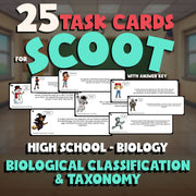 Biological Classification & Taxonomy SCOOT TASK CARDS Science Game - Biology