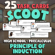 Principle of Induction SCOOT TASK CARDS Math Game - No Prep PreCalculus Review