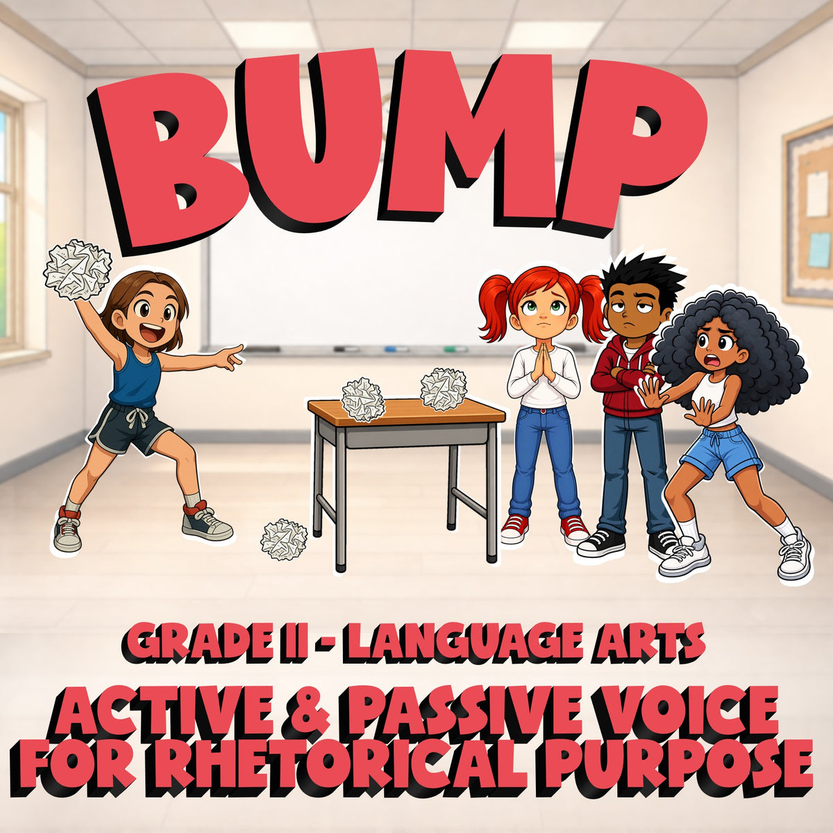 Active & Passive Voice for Rhetorical Purpose BUMP ELA Game - No Prep Grade 11
