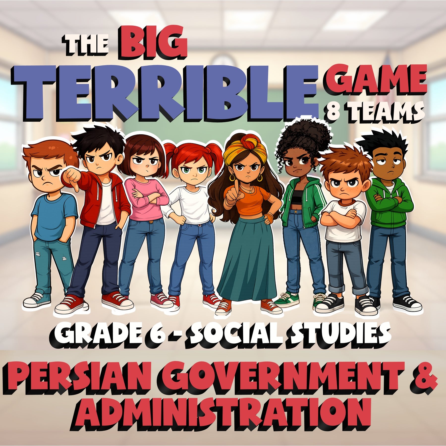 Persian Government & Administration BIG TERRIBLE GAME - Grade 6 Socials Review
