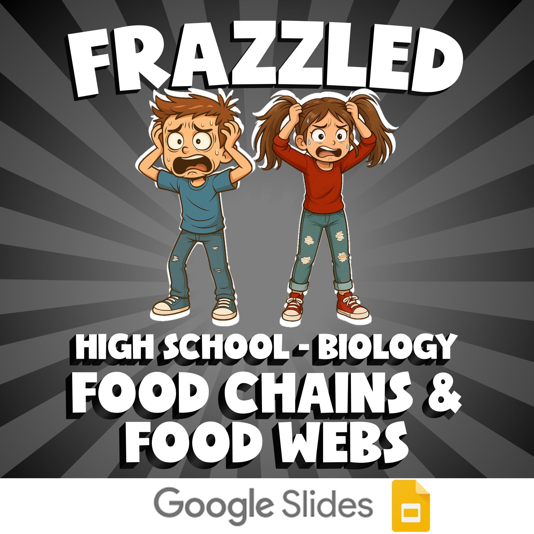 Food Chains & Food Webs FRAZZLED Science Game - No Prep Biology Review Activity