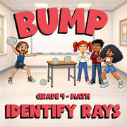 Identify Rays BUMP Math Game - No Prep Grade 4 Review Activity