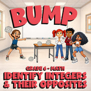 Identify Integers & Their Opposites BUMP Math Game - No Prep Grade 6 Review