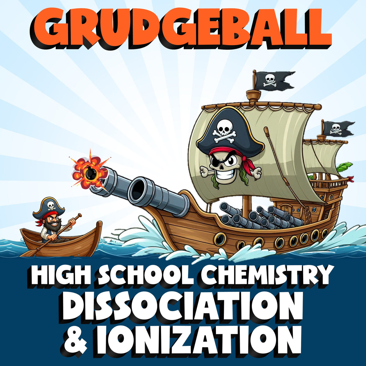 Dissociation & ionization GRUDGEBALL Science Game - No Prep Chemistry Review