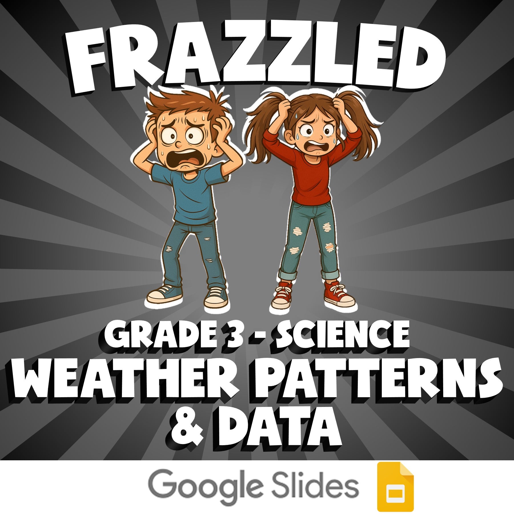 Weather Patterns & Data FRAZZLED Science Game - No Prep Grade 3 Review Activity