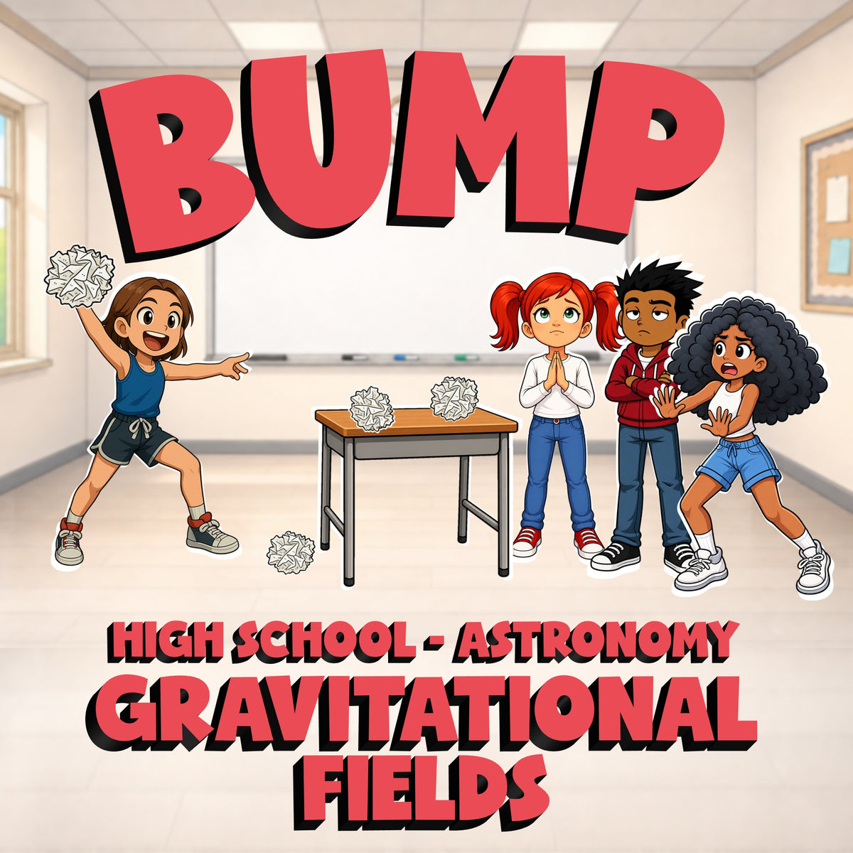 Gravitational Fields BUMP Science Game - No Prep Astronomy Review Activity
