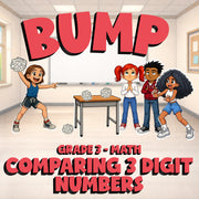 Comparing 3 Digit Numbers BUMP Math Game - No Prep Grade 3 Review Activity