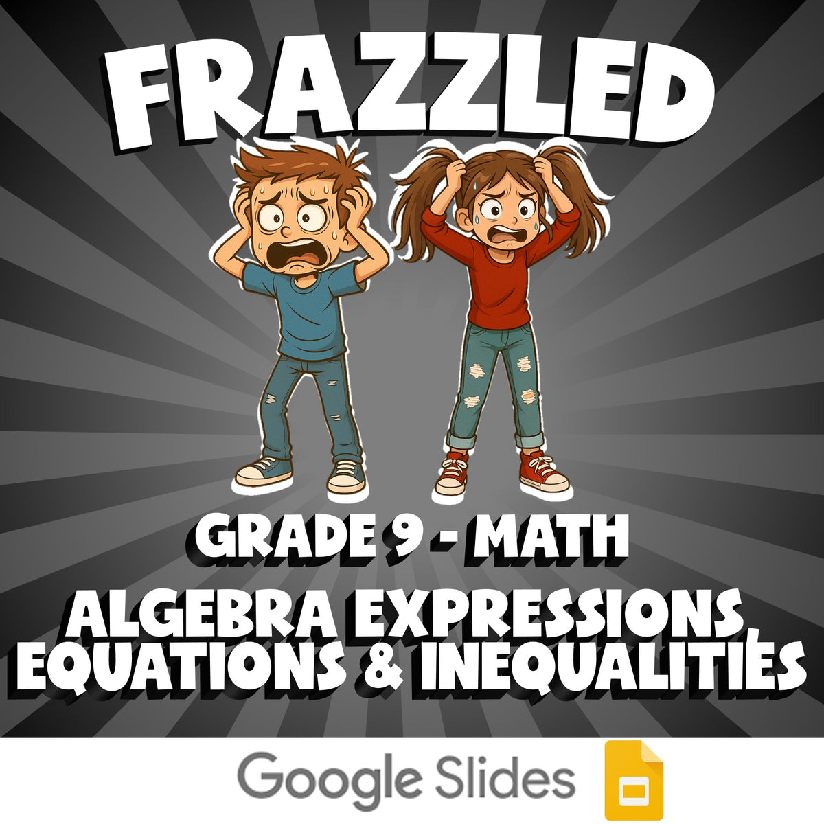 Algebra Expressions, Equations & Inequalities FRAZZLED Math Game - Grade 9