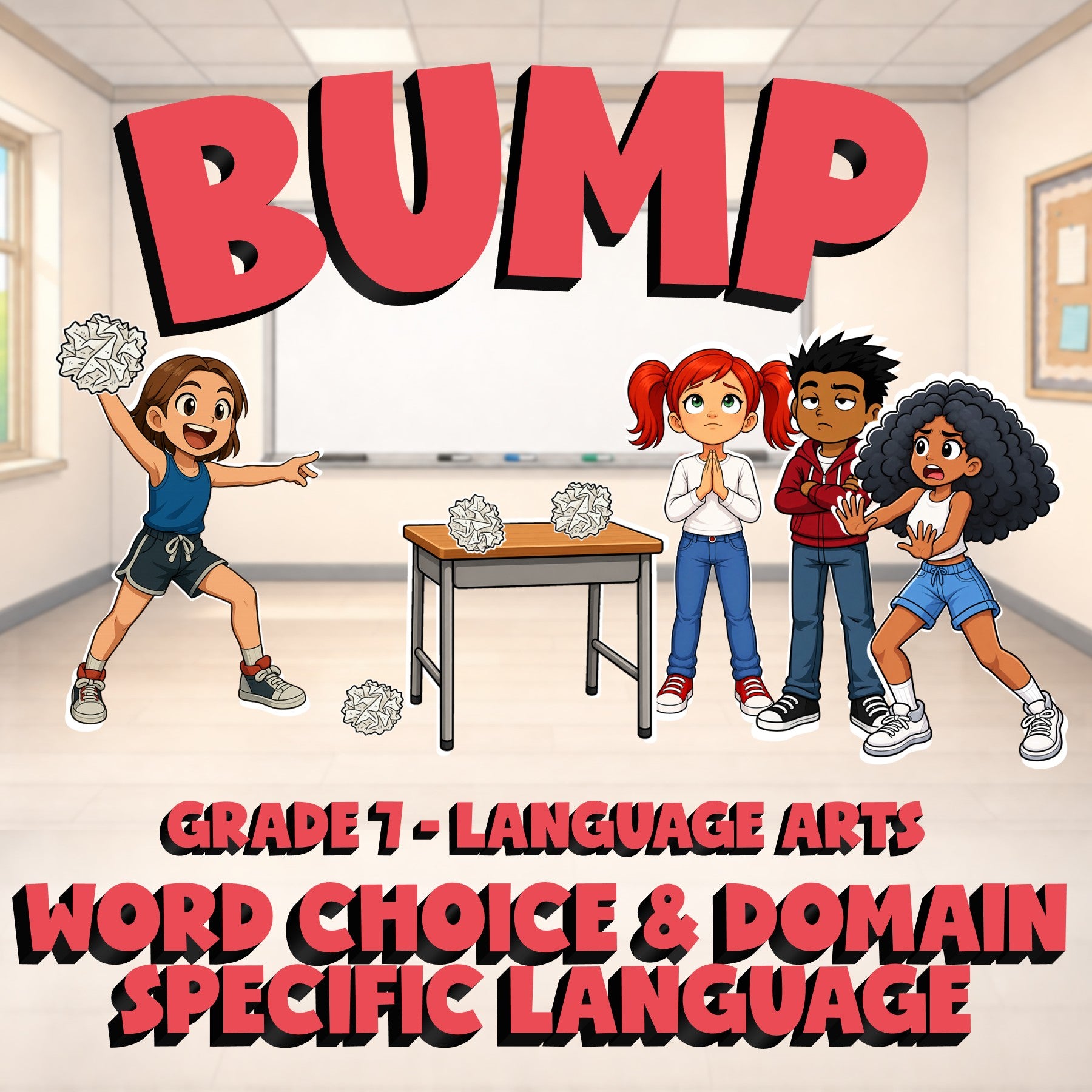 Word Choice & Domain Specific Language BUMP ELA Game - No Prep Grade 7 Review