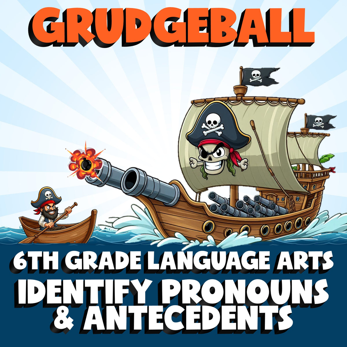 Identify Pronouns & Antecedents GRUDGEBALL ELA Game - No Prep Grade 6 Review