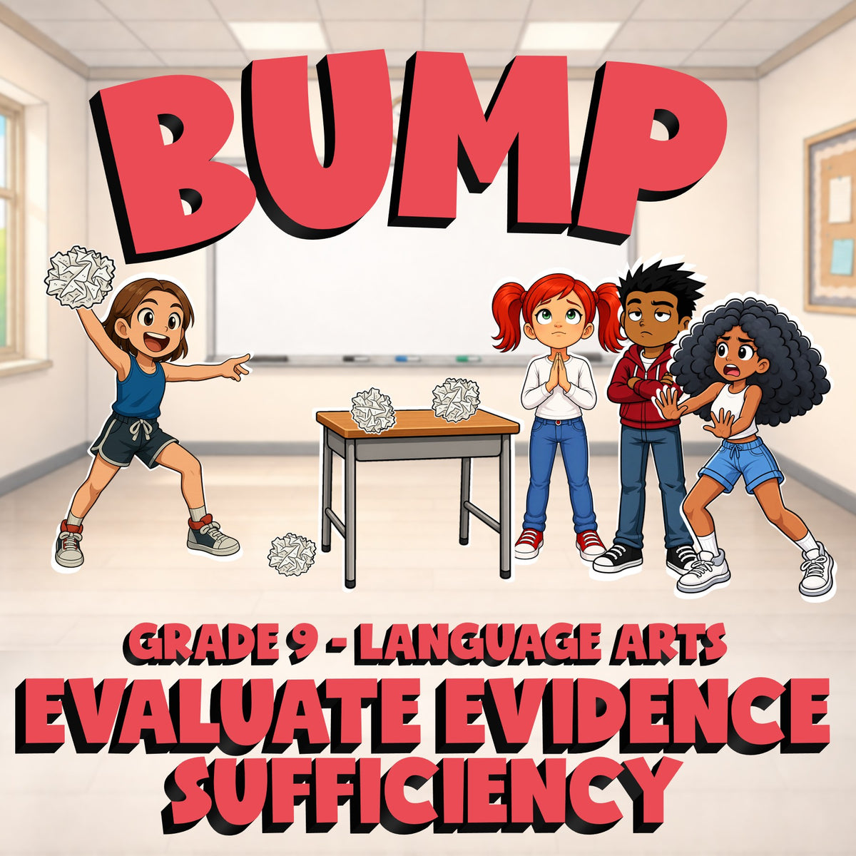 Evaluate Evidence Sufficiency BUMP ELA Game - No Prep Grade 9 Review Activity