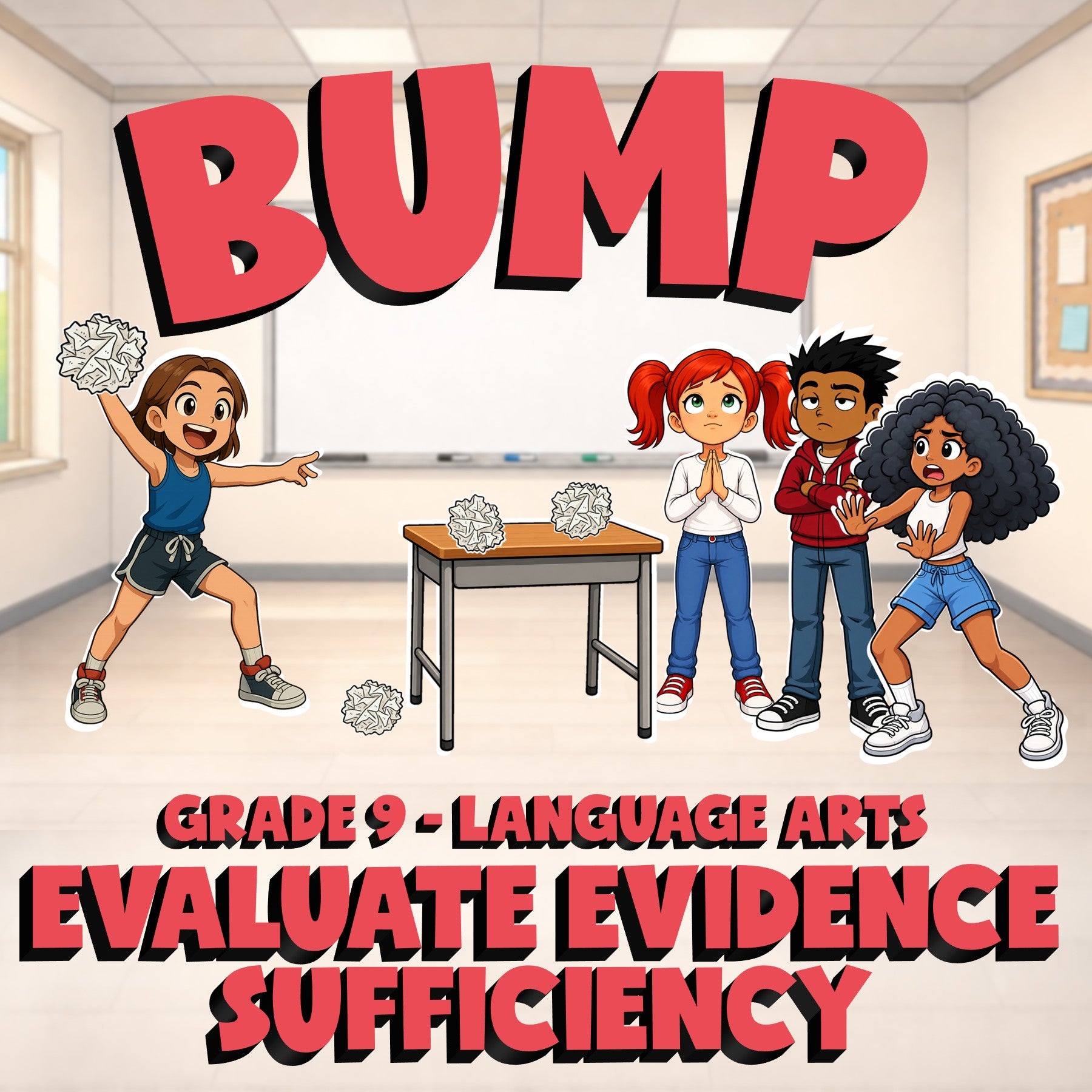 Evaluate Evidence Sufficiency BUMP ELA Game - No Prep Grade 9 Review Activity