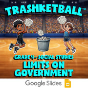 Limits on Government TRASHKETBALL Socials Game - No Prep Grade 4 Review Activity