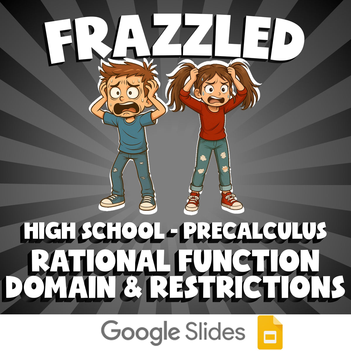 Rational Function Domain & Restrictions FRAZZLED Math Game - No Prep PreCalculus