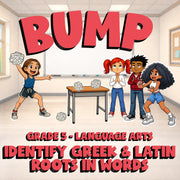 Identify Greek & Latin Roots in Words BUMP ELA Game - No Prep Grade 5 Review