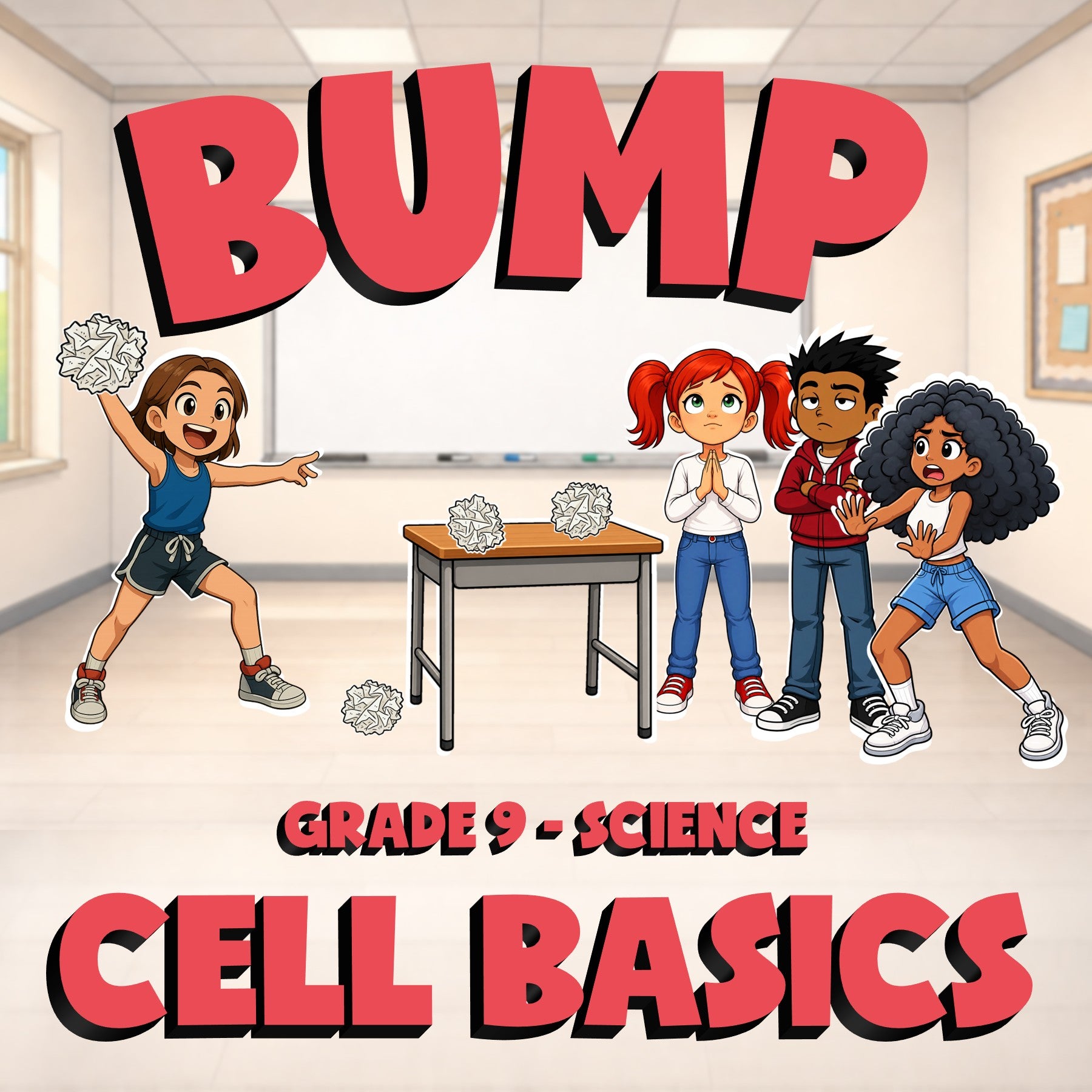 Cell Basics BUMP Science Game - No Prep Grade 9 Review Activity