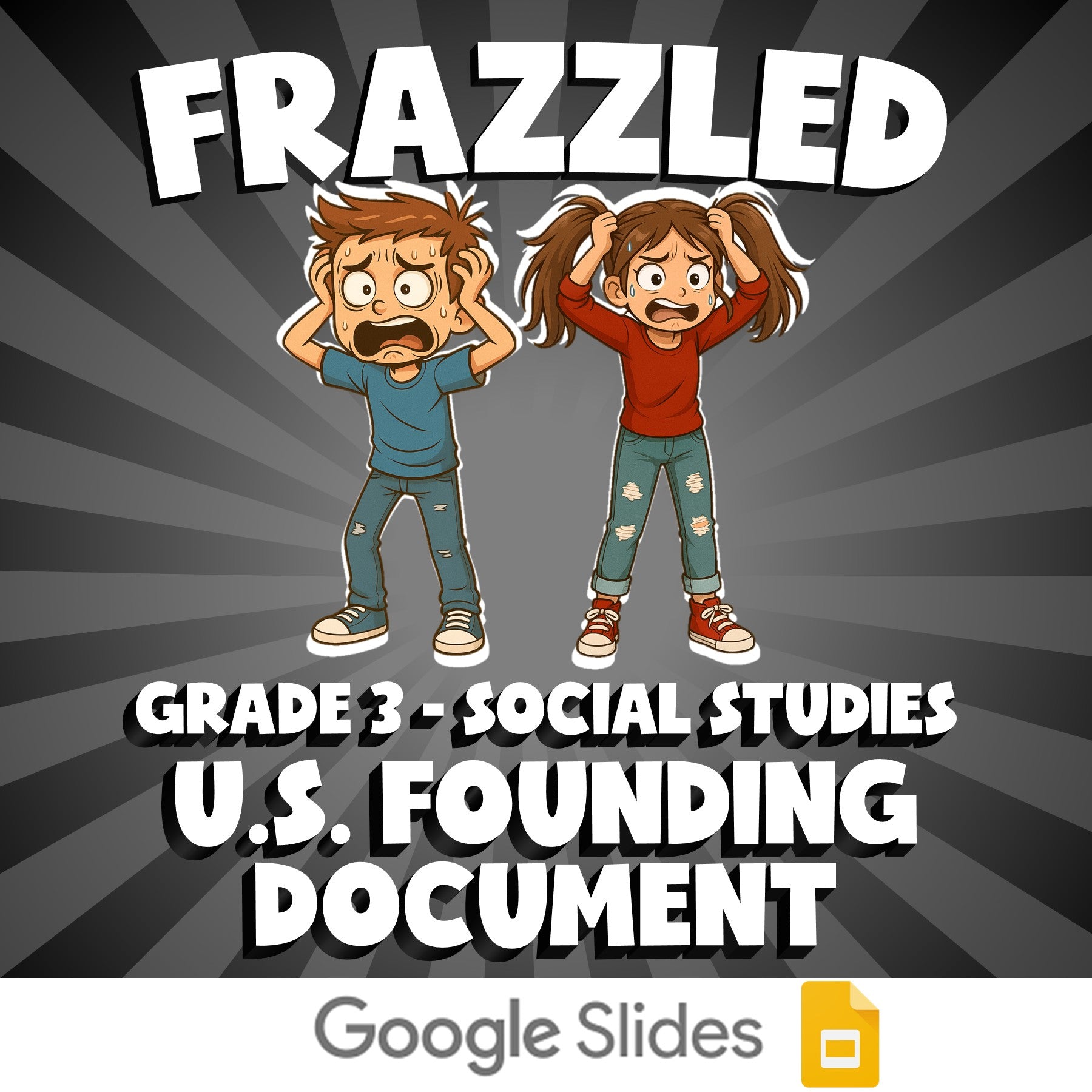 U.S. Founding Document FRAZZLED Socials Game - No Prep Grade 3 Review Activity