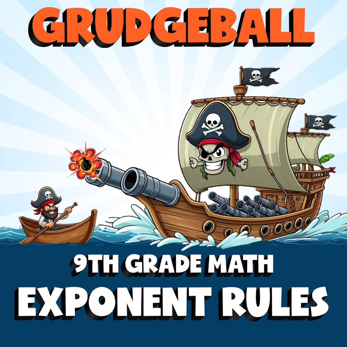 Exponent Rules GRUDGEBALL Math Game - No Prep Grade 9 Review Activity