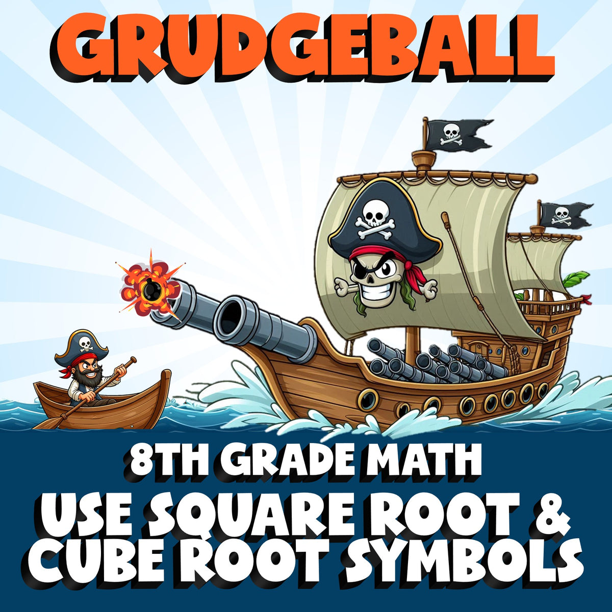 Use Square Root & Cube Root Symbols GRUDGEBALL Math Game - No Prep Grade 8
