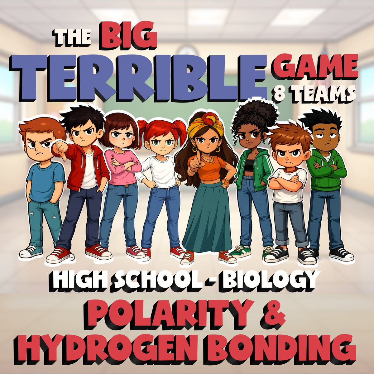 Polarity & Hydrogen Bonding BIG TERRIBLE GAME - No Prep Biology Science Review