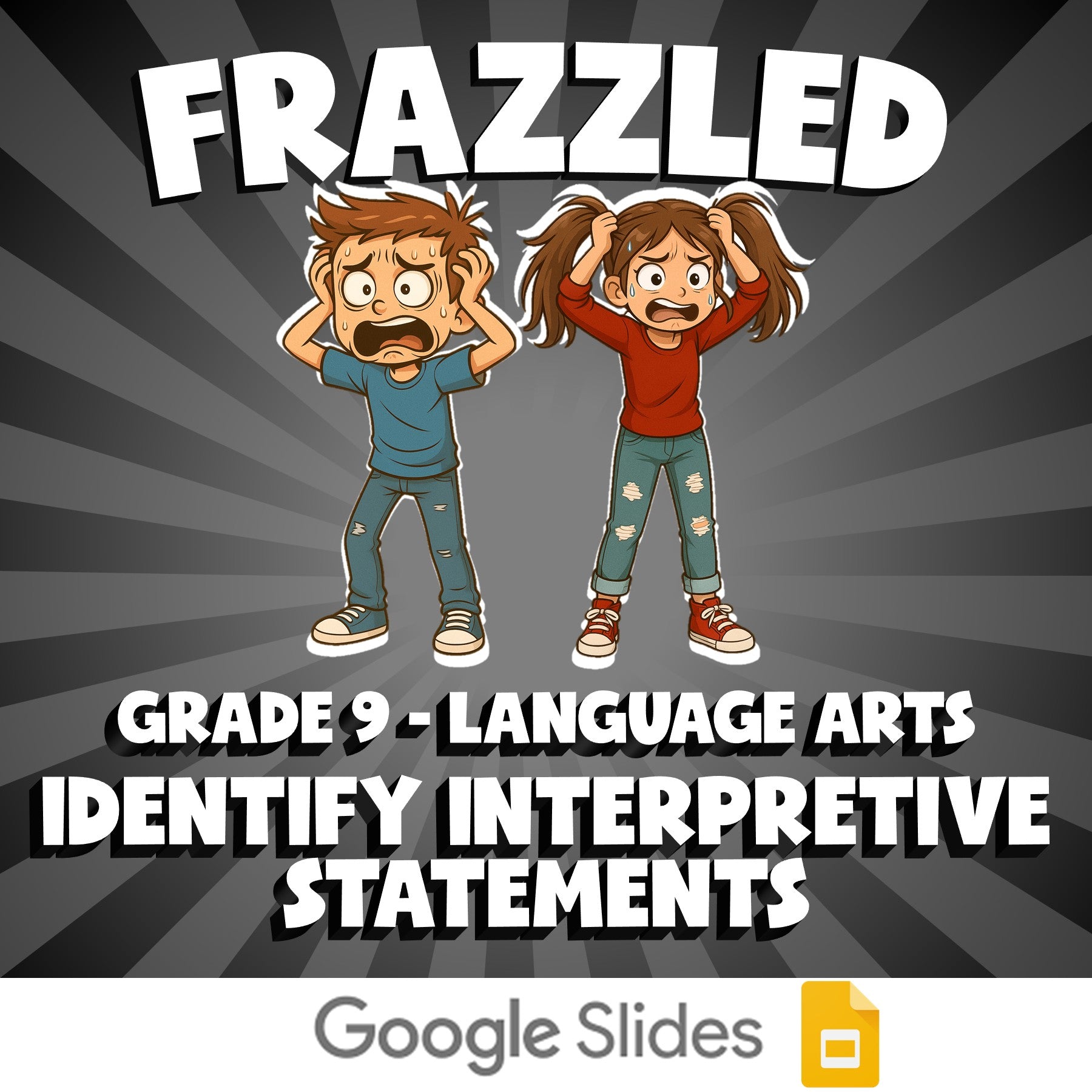 Identify Interpretive Statements FRAZZLED ELA Game - No Prep Grade 9 Review