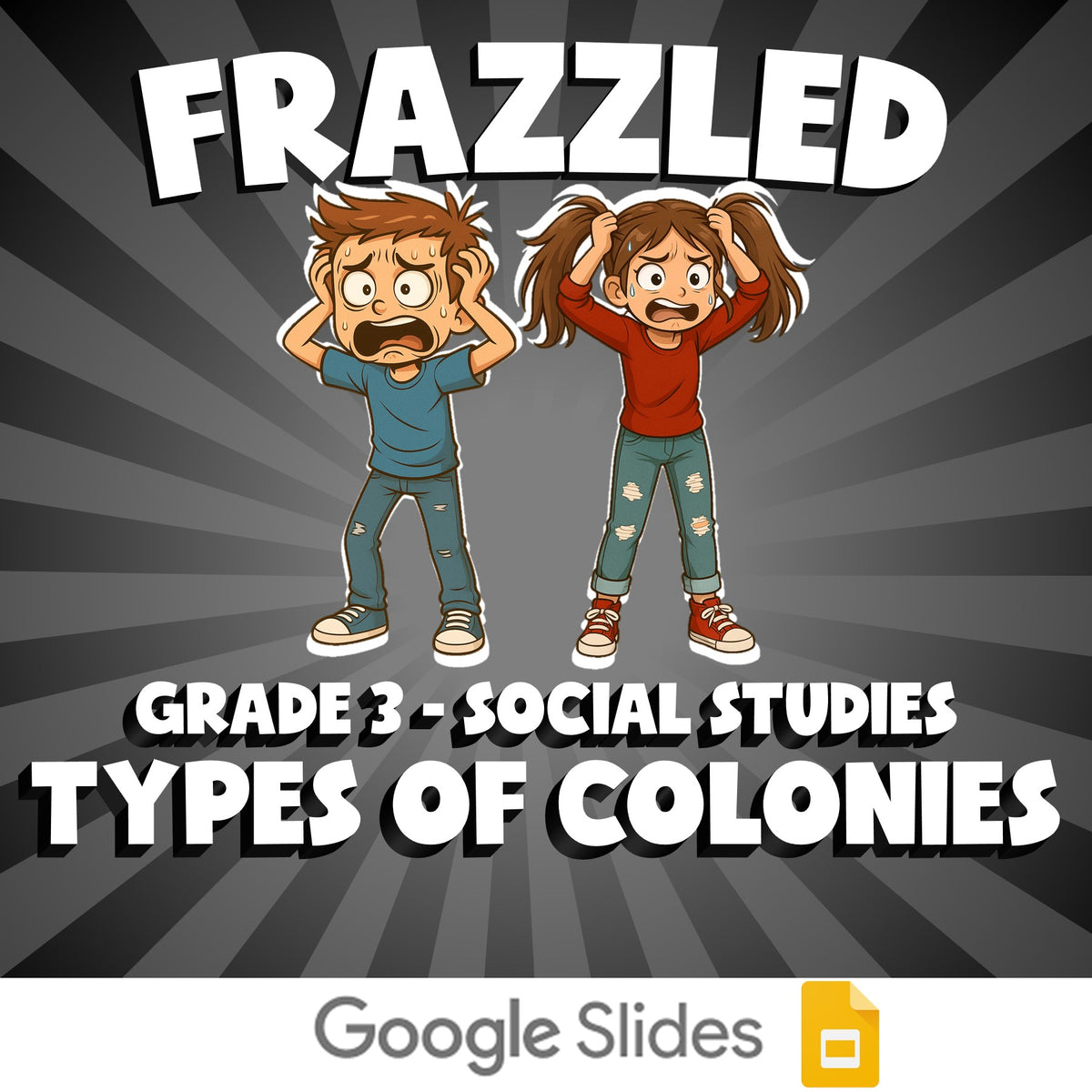Types of Colonies FRAZZLED Socials Game - No Prep Grade 3 Review Activity