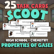 Properties of Gases SCOOT TASK CARDS Science Game - No Prep Chemistry Review