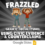 Using Civic Evidence & Counterclaims FRAZZLED Socials Game - No Prep Grade 8