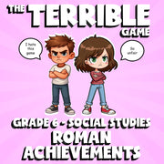 Roman Achievements THE TERRIBLE GAME - No Prep Grade 6 Socials Review Activity