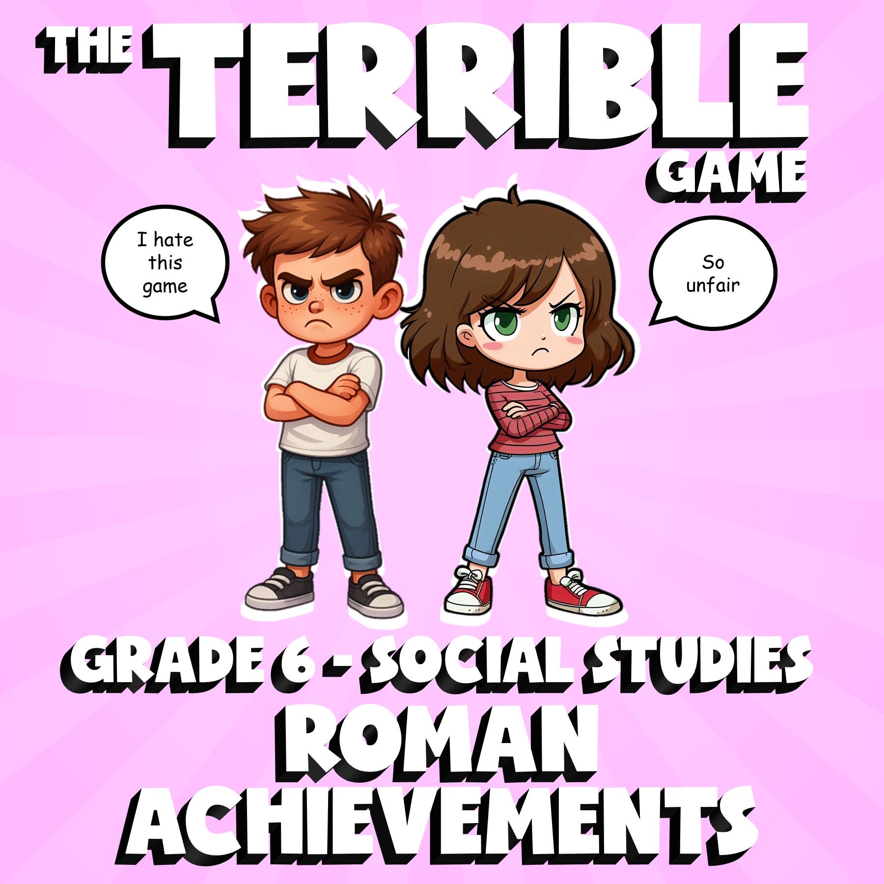 Roman Achievements THE TERRIBLE GAME - No Prep Grade 6 Socials Review Activity