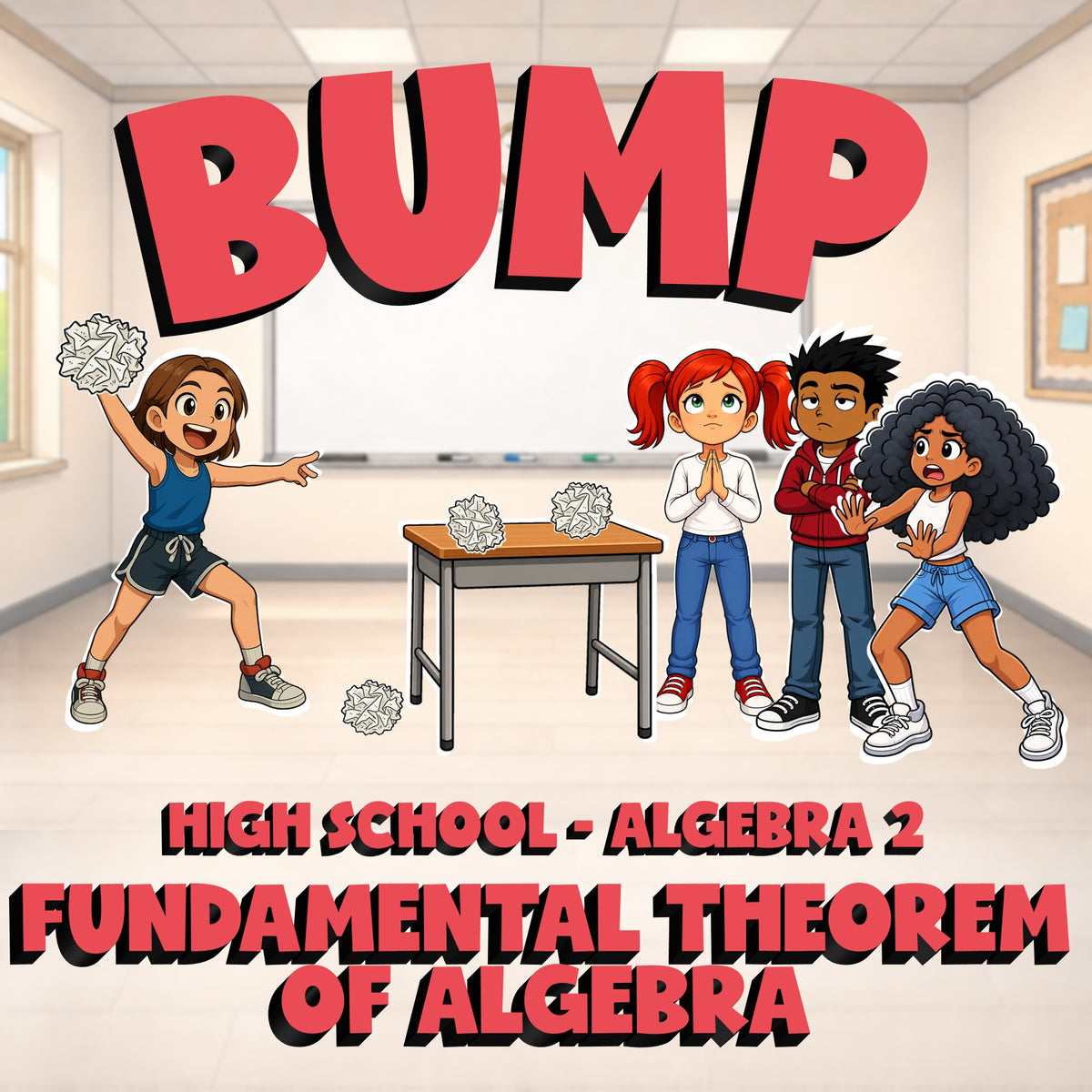 Fundamental Theorem of Algebra BUMP Math Game - No Prep Algebra 2 Review