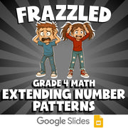 Extending Number Patterns FRAZZLED Math Game - No Prep Grade 4 Review Activity