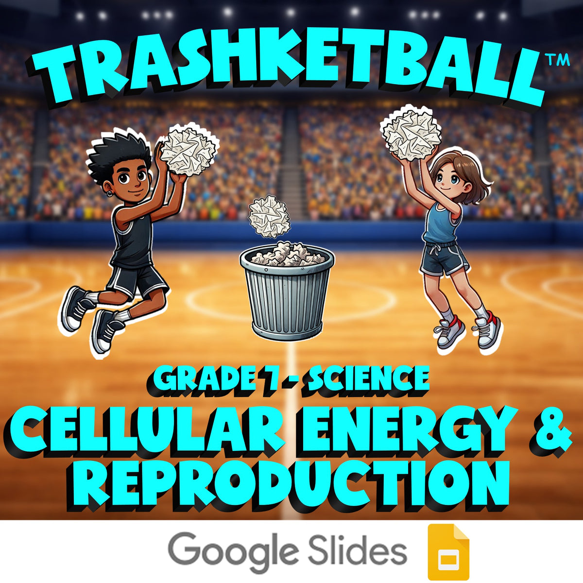 Cellular Energy & Reproduction TRASHKETBALL Science Game - No Prep Grade 7