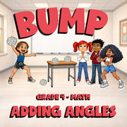 Adding Angles BUMP Math Game - No Prep Grade 4 Review Activity