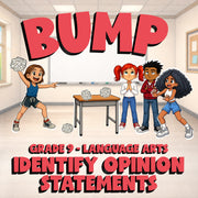 Identify Opinion Statements BUMP ELA Game - No Prep Grade 9 Review Activity