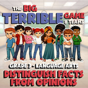Distinguish Facts From Opinions BIG TERRIBLE GAME - No Prep Grade 3 ELA Review