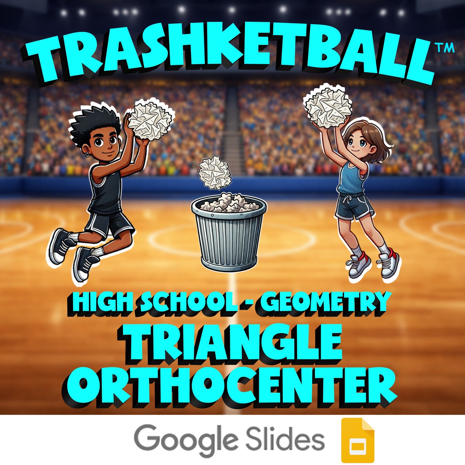 Triangle Orthocenter TRASHKETBALL Math Game - No Prep Geometry Review Activity