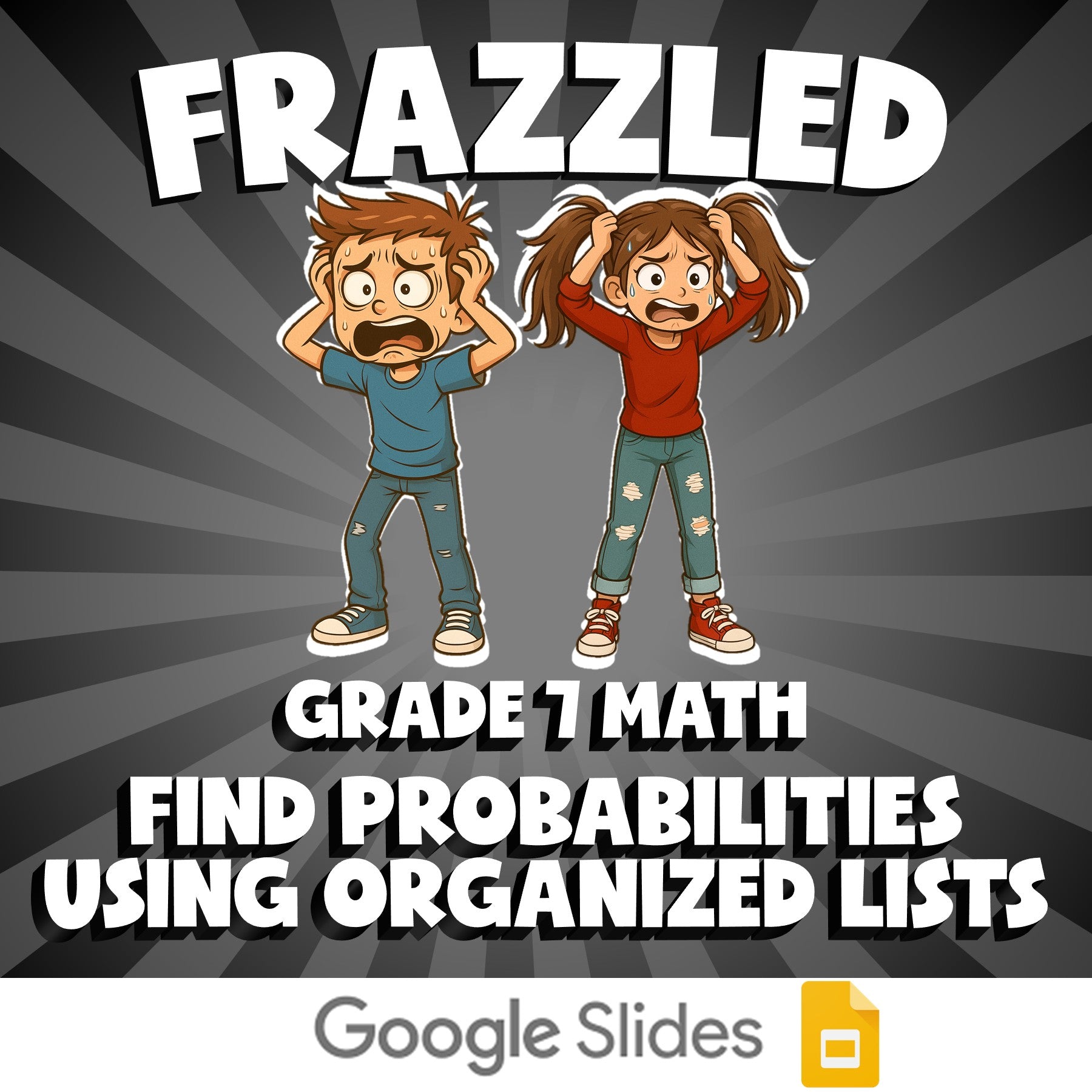 Find Probabilities Using Organized Lists FRAZZLED Math Game - No Prep Grade 7