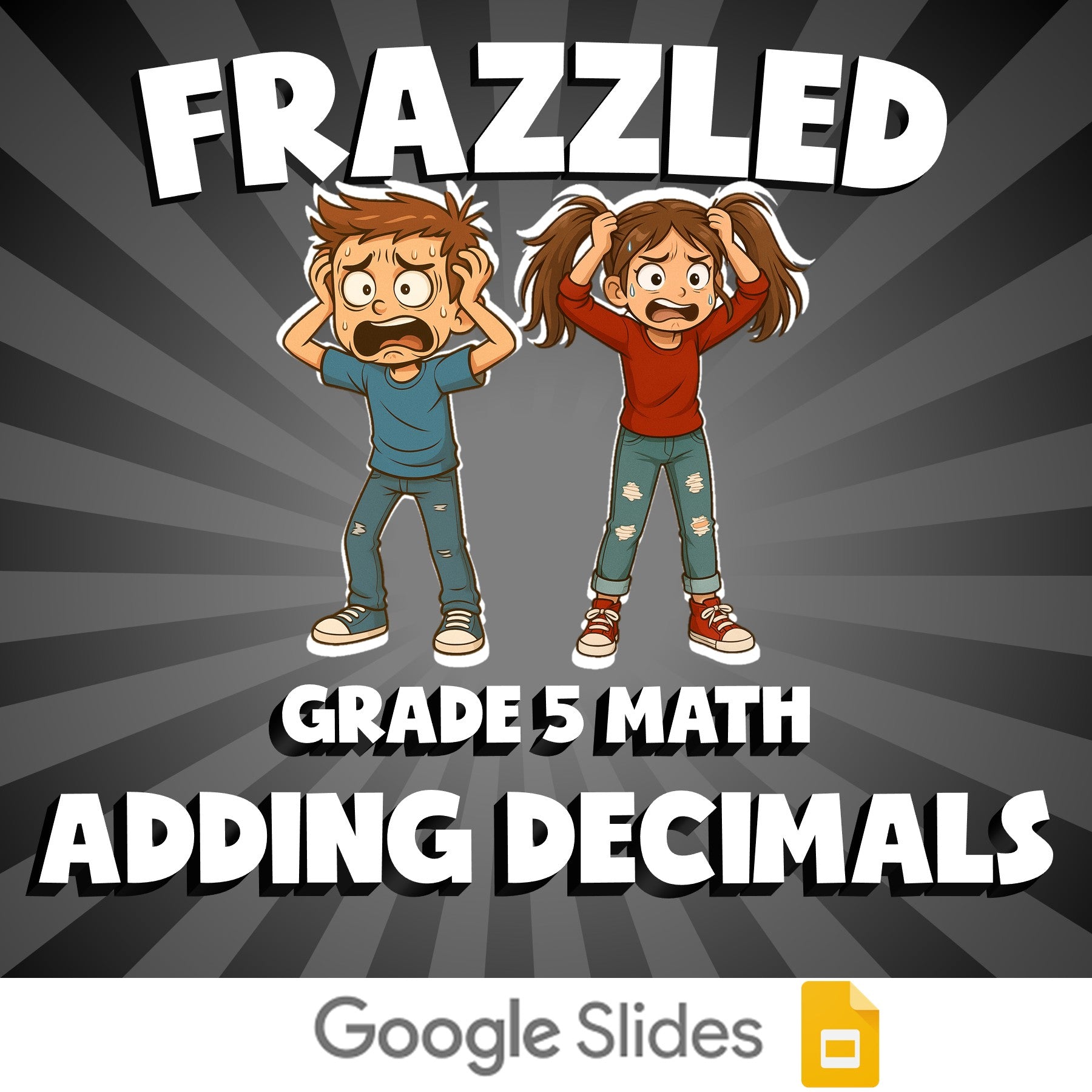 Adding Decimals FRAZZLED Math Game - No Prep Grade 5 Review Activity
