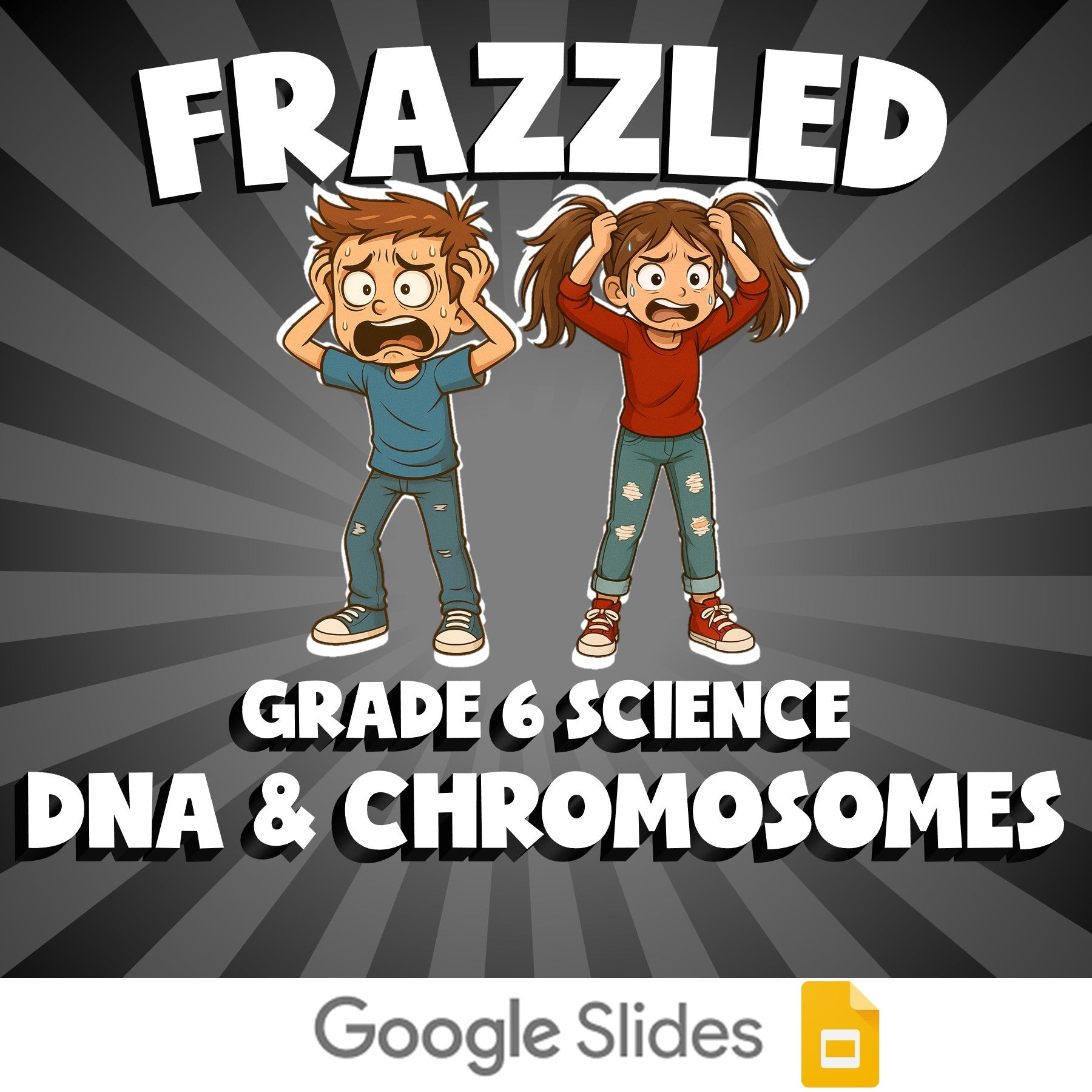DNA & Chromosomes FRAZZLED Science Game - No Prep Grade 6 Review Activity