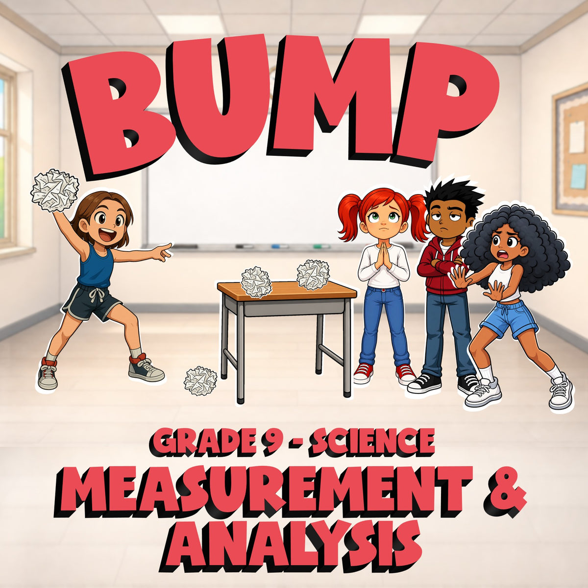 Measurement & Analysis BUMP Science Game - No Prep Grade 9 Review Activity