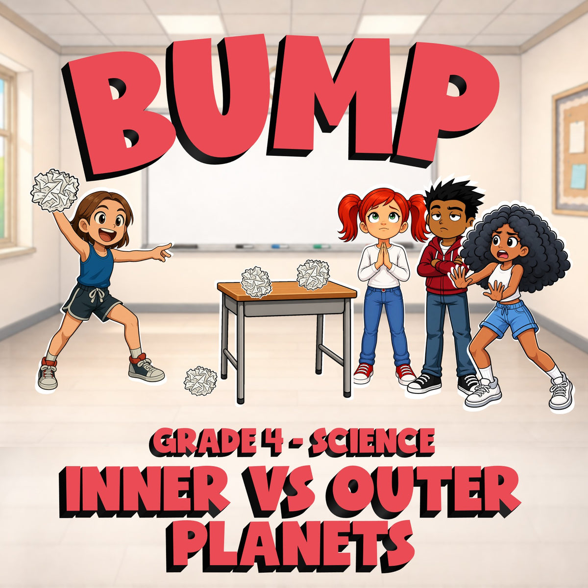 Inner vs Outer Planets BUMP Science Game - No Prep Grade 4 Review Activity