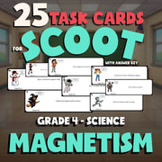 Magnetism SCOOT TASK CARDS Science Game - No Prep Grade 4 Review Activity