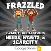Needs, Wants, & Scarcity FRAZZLED Socials Game - No Prep Grade 3 Review Activity