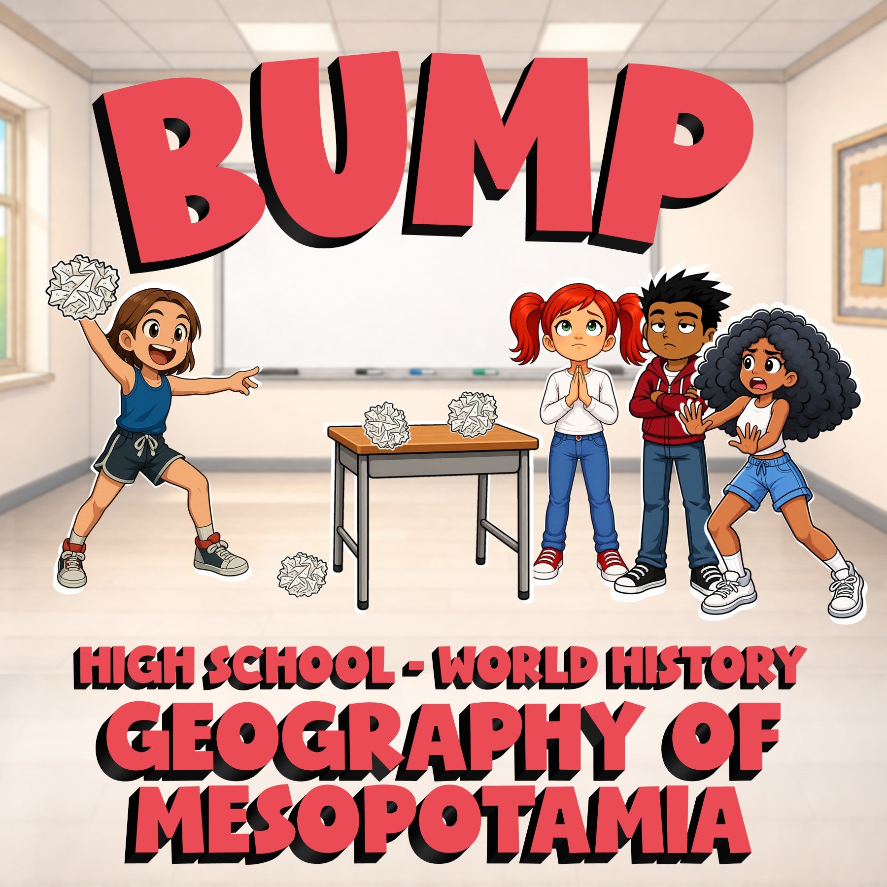 Geography of Mesopotamia BUMP Game - No Prep World History Review Activity