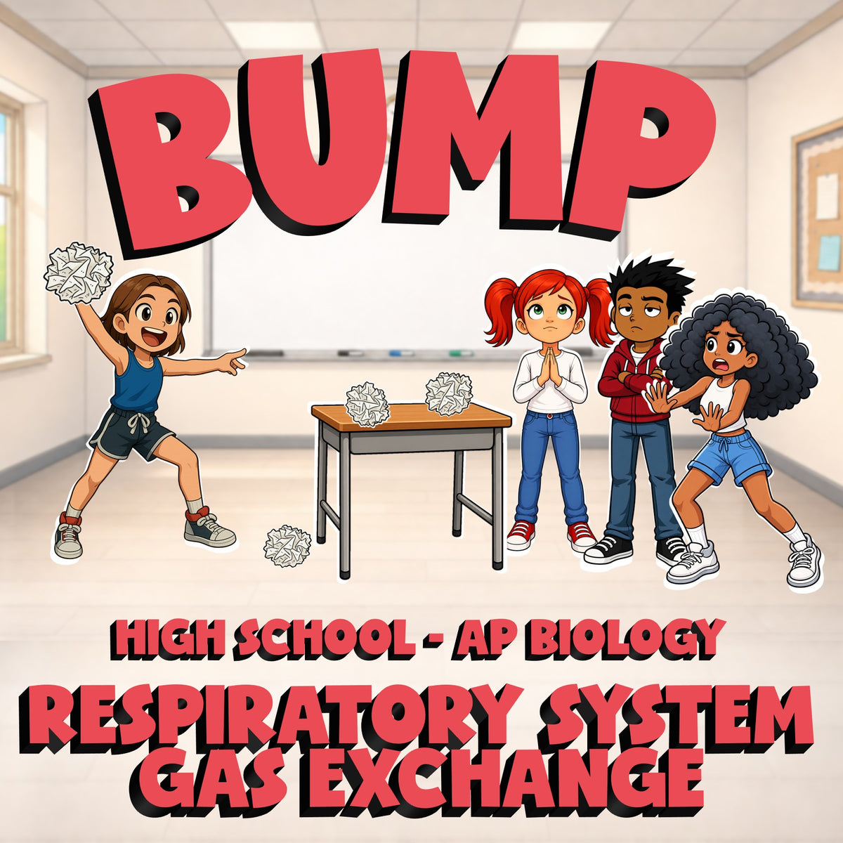 Respiratory System Gas Exchange BUMP Science Game - No Prep AP Biology Review